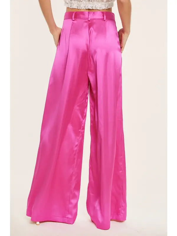 Here For The Right Reasons Satin Trousers