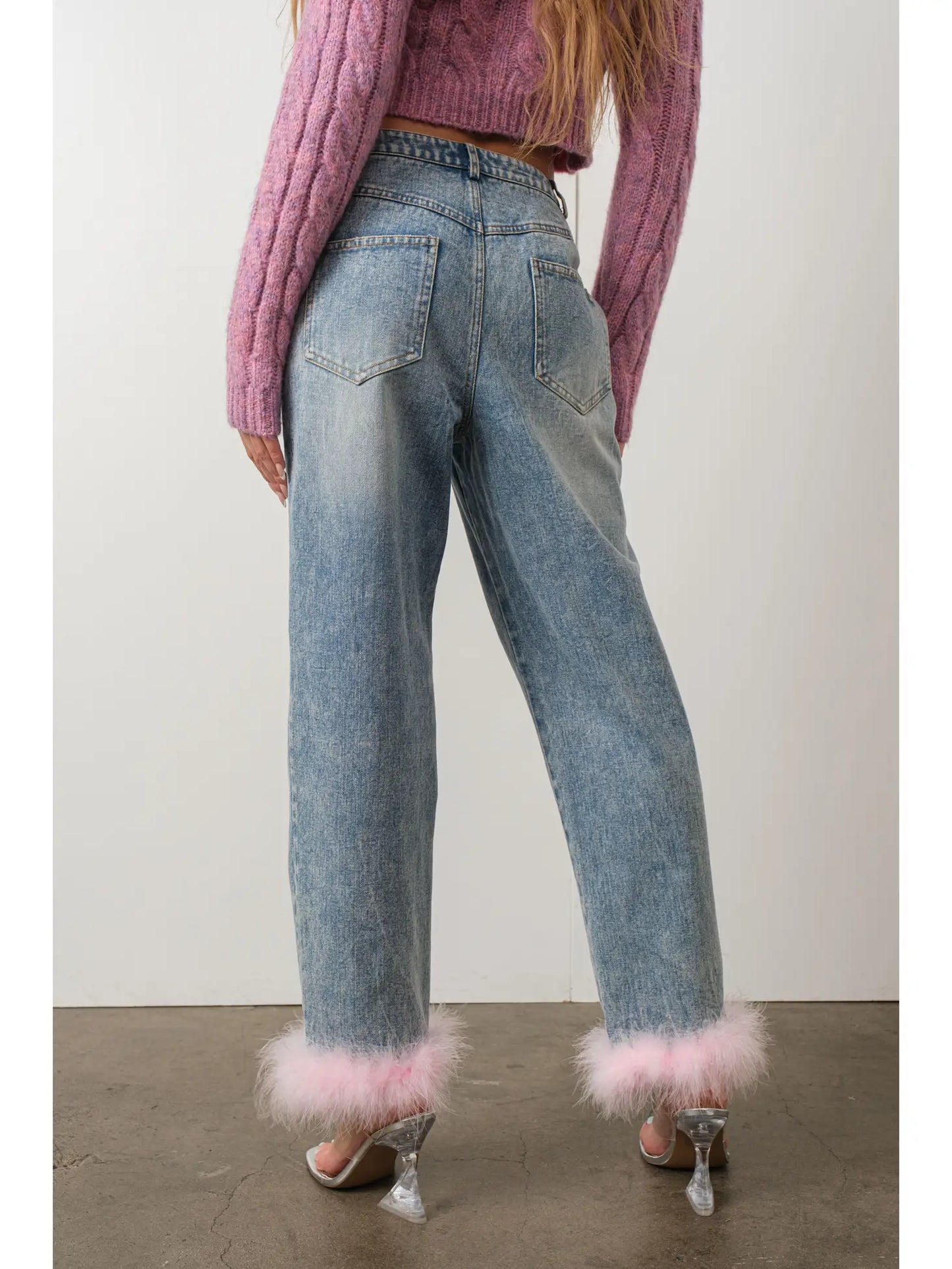 Miss Hayley’s Floofy Feather Jeans